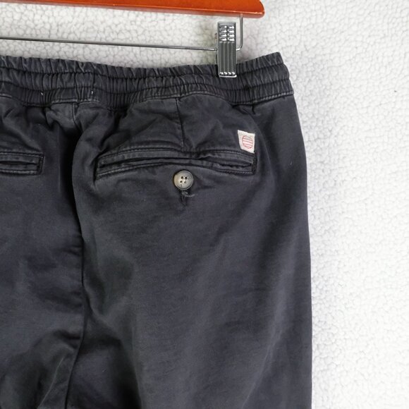 Marine Layer Sweatpants Mens Medium Black Slim Fit Heavyweight Cotton Drawstring - Picture 4 of 12